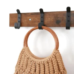 ACAZA Lange Muur Kapstok, Retro, Vintage Bruin Met Zwarte Haken, 88 Cm 7 ACAZA Lange Muur Kapstok, Retro, Vintage Bruin Met Zwarte Haken, 88 Cm -Curverest Winkel 1000046987 0103