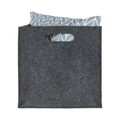 QUVIO Opbergbak Vilt Vierkant - Set Van 4 - Grijs 7 QUVIO Opbergbak Vilt Vierkant - Set Van 4 - Grijs -Curverest Winkel 1000079553 0103