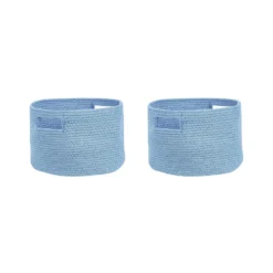 Beliani Mand CHINIOT - Blauw Katoen