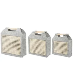 Beliani Mand SARIOT - Grijs Vilt