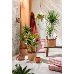 Mand Dille M - Naturel/rood - Zeegras - 42xø34 Cm 5 Mand Dille M - Naturel/rood - Zeegras - 42xø34 Cm -Curverest Winkel sf 70503631 0100